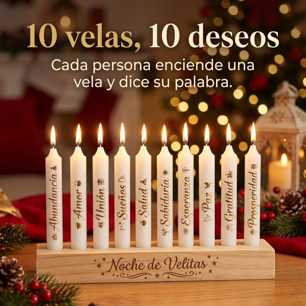 Kit velitas con portavelas x 10 unidades