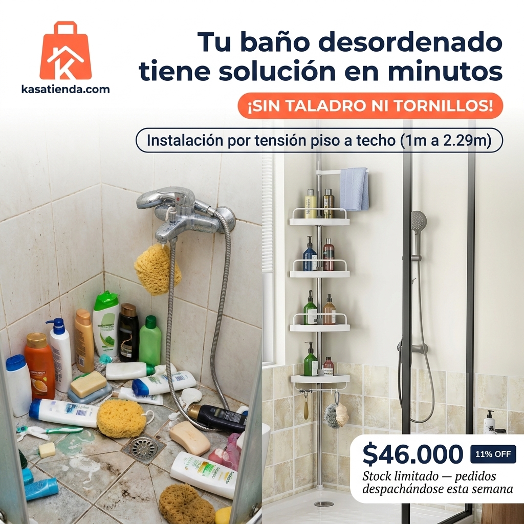 Organizador grande esquinero para baño