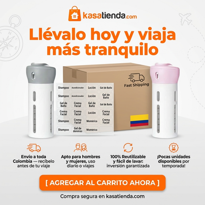 Dispensador viajero 4 en 1