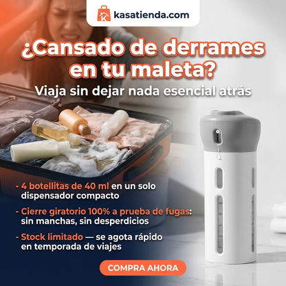 Dispensador viajero 4 en 1