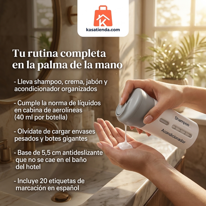 Dispensador viajero 4 en 1
