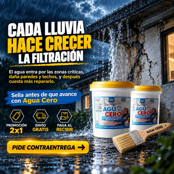 Agua Cero™ — Impermeabilizante Líquido Invisible (Promoción 2x1 + Brocha Gratis)