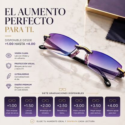 Gafa TR90 de aumento en vidrio