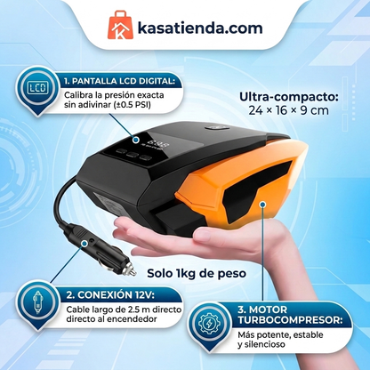 Compresor de aire mini, con carga portátil