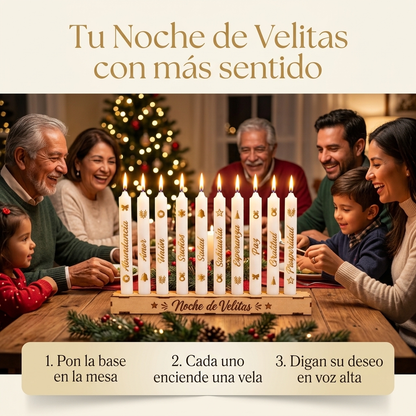 Kit velitas con portavelas x 10 unidades