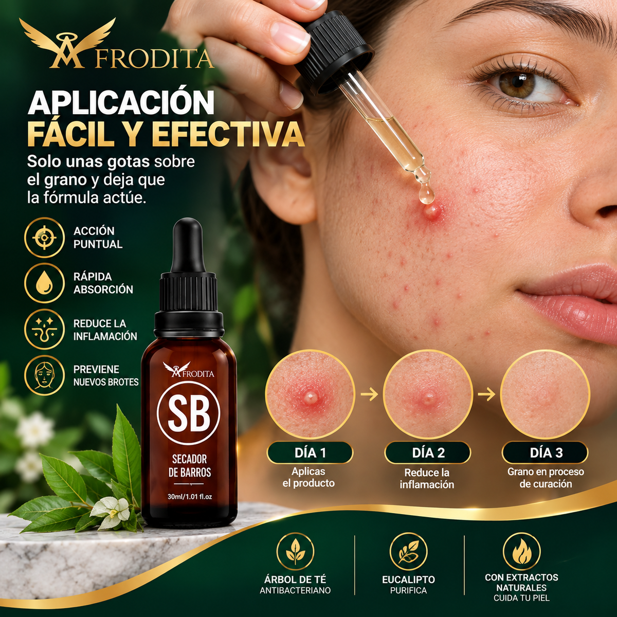 Serum secador de barros afrodita